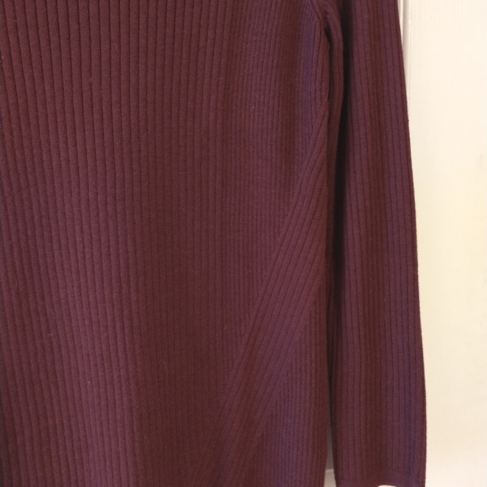 Halogen Mixed Rib Crew Neck Long Sleeve Sweater - Picture 4 of 4